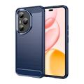 Carcasa de TPU Brushed para Honor 400 Pro - Fibra de Carbono - Negro - Azul