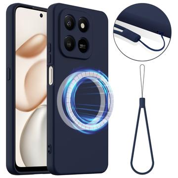 Funda de Silicona Líquida para Honor 400 Smart 5G/4G/X7d 4G/5G - Compatible con MagSafe - Azul Oscuro