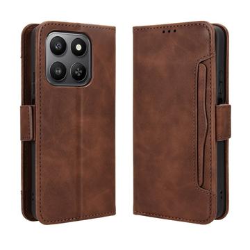 Funda tipo billetera con tarjetero para Honor 400 Smart 5G/4G/X7d 4G - Marrón