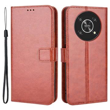 Funda de cartera con cierre magnético para Honor Magic4 Lite/X30/X9 5G - Marrón