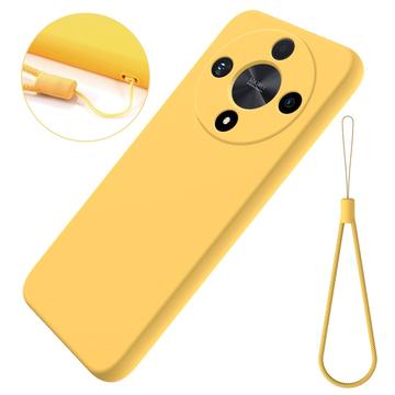 Funda de Silicona Líquida para Honor Magic6 Lite - Amarillo