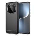 Carcasa de TPU Brushed para Honor Magic7 - Fibra de Carbono - Negro