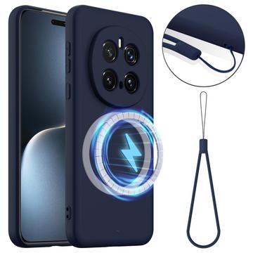 Funda de Silicona Líquida para Honor Magic7 Pro - Compatible con MagSafe - Azul Oscuro