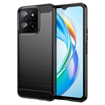 Carcasa de TPU Brushed para Honor X5b/X5b Plus - Fibra de Carbono - Negro