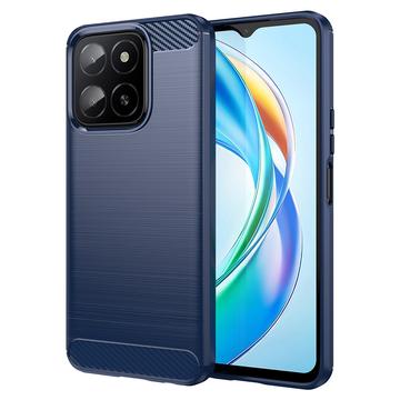 Carcasa de TPU Brushed para Honor X5b/X5b Plus - Fibra de Carbono - Azul
