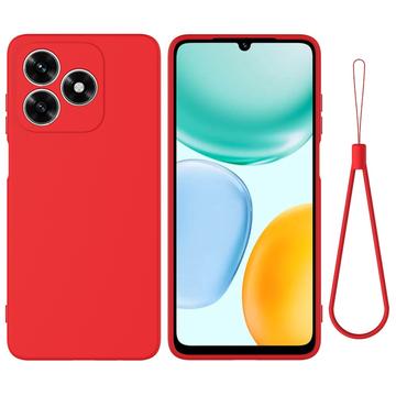 Honor X5c/X5c Plus/Play10A Funda de silicona líquida con correa de mano