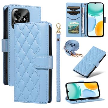 Funda acolchada de lujo para Honor X5c Plus - Estilo Cartera - Azul