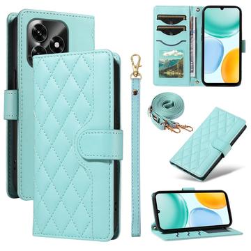 Funda acolchada de lujo para Honor X5c Plus - Estilo Cartera - Verde