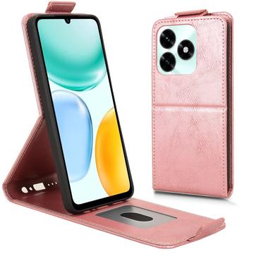 Funda abatible vertical con soporte Honor X5c Plus - Oro rosa