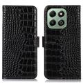 Funda Crocodile con RFID para Honor X6b - Estilo Cartera