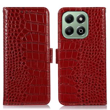 Funda Crocodile con RFID para Honor X6b - Estilo Cartera