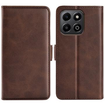 Funda billetera con cierre magnético Honor X6b - Textura de becerro - Marrón