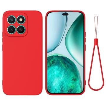 Honor X8c Funda de silicona líquida con correa de mano