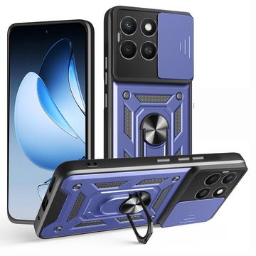 Funda híbrida con anillo giratorio y protector de cámara para Honor X8c