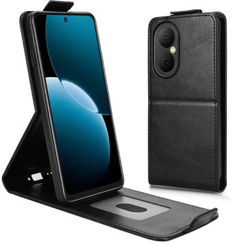 Funda abatible vertical con soporte Huawei Enjoy 80 - Negro