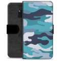 Funda Cartera Premium para Huawei Mate 20 Pro - Camuflaje Azul