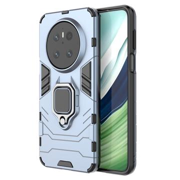 Carcasa Híbrida con Anillo Soporte para Huawei Mate 70 - Azul