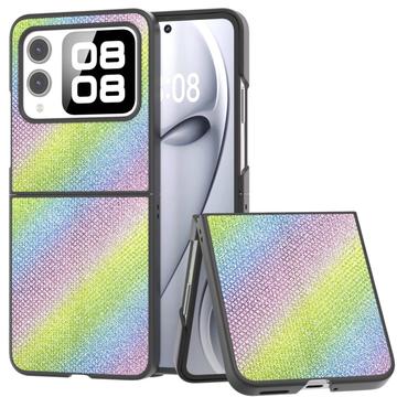 Funda híbrida con textura de diamantes de imitación para Huawei Nova Flip - Colorido