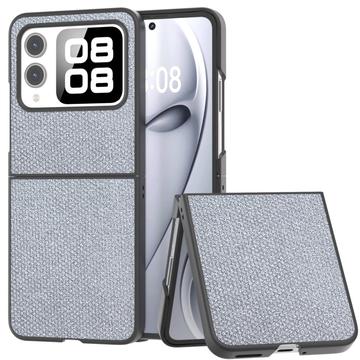 Funda híbrida con textura de diamantes de imitación para Huawei Nova Flip - Gris