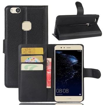 Funda con Cierre Magnético para Huawei P10 Lite - Estilo Cartera - Negro