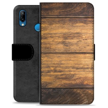 Funda Cartera Premium para Huawei P20 Lite - Madera