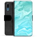 Funda Cartera Premium para Huawei P20 - Mármol Azul