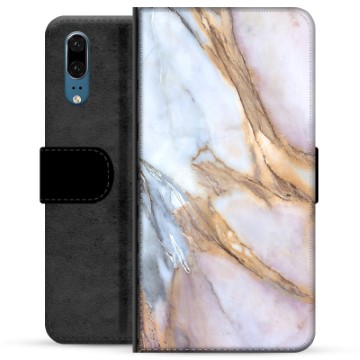 Funda Cartera Premium para Huawei P20 - Mármol Elegante