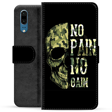 Funda Cartera Premium para Huawei P20 - No Pain, No Gain