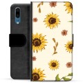 Funda Cartera Premium para Huawei P20 - Girasol