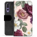 Funda Cartera Premium para Huawei P20 Pro - Flores Románticas