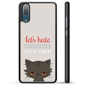 Carcasa Protectora para Huawei P20 - Gato Enfadado