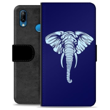 Funda Cartera Premium con Función de Soporte para Huawei P20 Lite - Elefante
