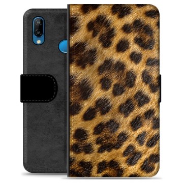 Funda Cartera Premium con Función de Soporte para Huawei P20 Lite - Leopardo