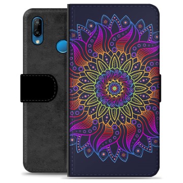 Funda Cartera Premium para Huawei P30 Lite - Mandala Colorida