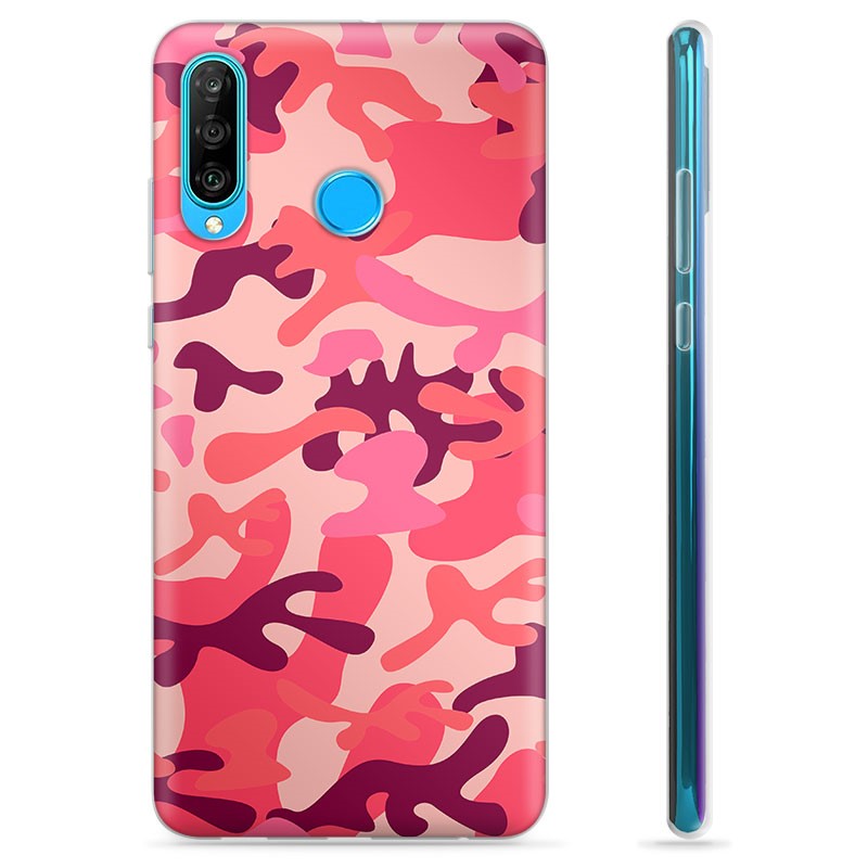 TPU para P30 - Camuflaje Rosa