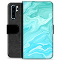 Funda Cartera Premium para Huawei P30 Pro - Mármol Azul