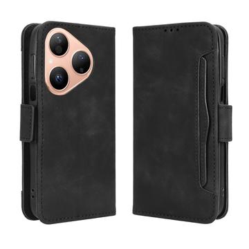 Funda tipo billetera con tarjetero para Huawei Pura 80 - Negra