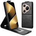 Funda abatible vertical con soporte Huawei Pura 80 Ultra - Negro