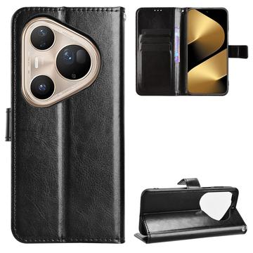 Funda de cartera con soporte para Huawei Pura 80 Ultra - Negro