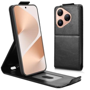 Funda abatible vertical con soporte Huawei Pura 80 - Negro