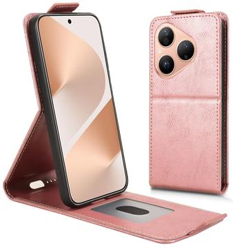 Funda abatible vertical con soporte Huawei Pura 80 - Oro rosa