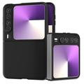 Carcasa de Plástico Engomado para Huawei Pura X - Negro