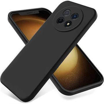 Huawei nova 14i Funda de silicona líquida con correa de mano - Negro