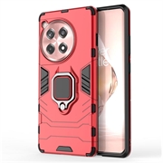 Carcasa Híbrida con Anillo Soporte para OnePlus 12R/Ace 3 - Rojo