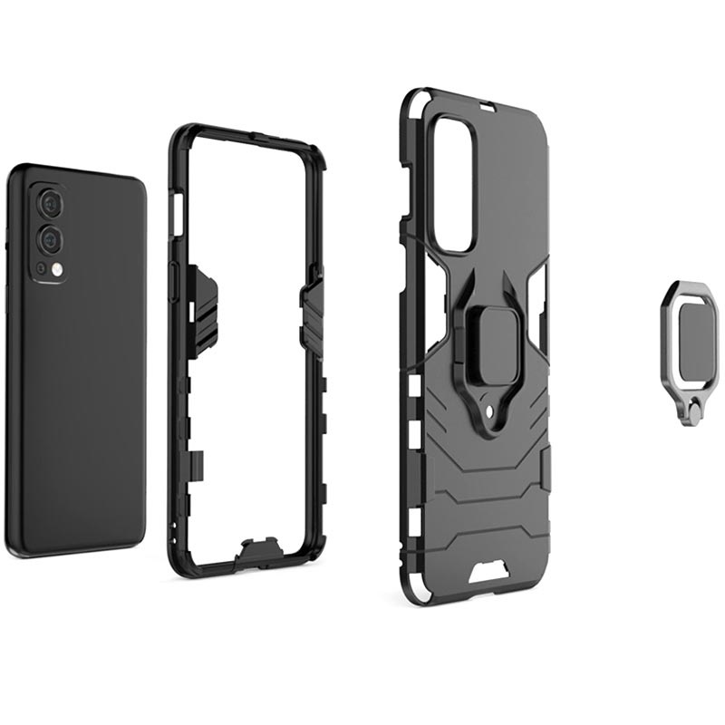 OnePlus Nord 2 5G Funda Híbrida con Soporte de Anillo