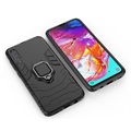 Samsung Galaxy A70 Hybrid Case with Ring Holder - Black