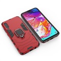 Samsung Galaxy A70 Hybrid Case with Ring Holder - Red