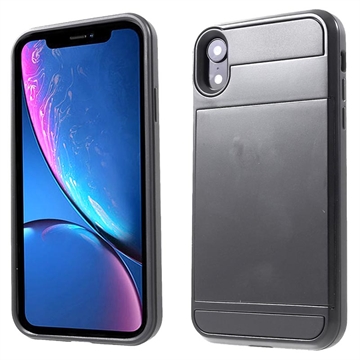 Carcasa Híbrida con Tarjetero Deslizante para iPhone XR - Negro