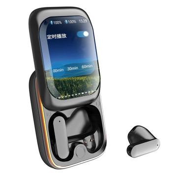 IB-G9 TWS Auriculares inalámbricos con pantalla en color deslizante y reducción de ruido - Negro