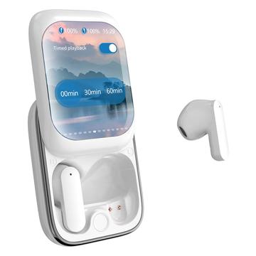 IB-G9 TWS Auriculares inalámbricos con pantalla en color deslizante y reducción de ruido - Plata